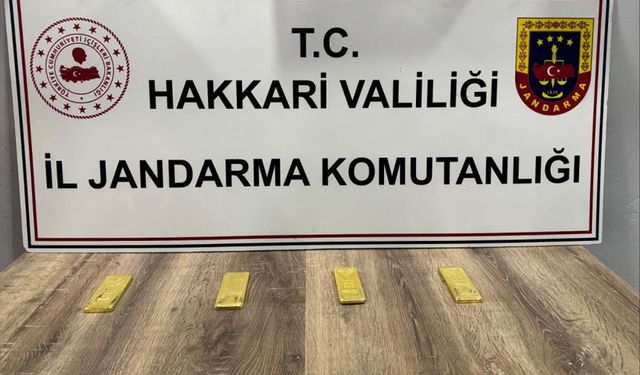 Hakkari-Van kara yolunda bir araçta 4 kilo külçe altın ele geçirildi