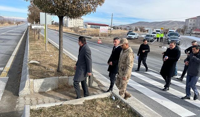 Kaymakam Göktaş, kaza bölgesinde incelemede bulundu