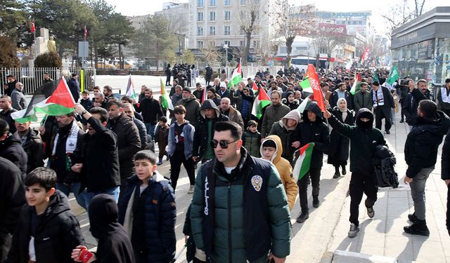 Van'da "Dünya Kudüs Haftası" dolayısıyla yürüyüş düzenlendi