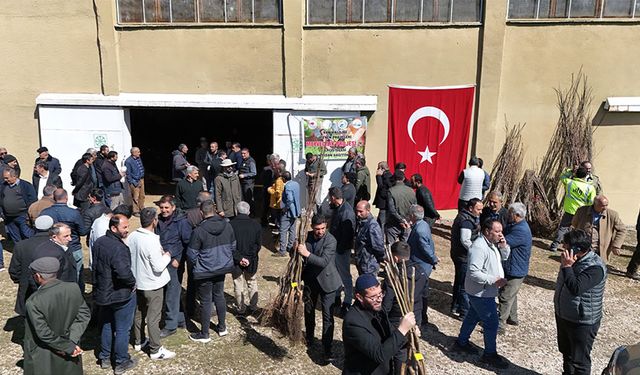 Erciş'te çiftçilere meyve fidanı dağıtıldı
