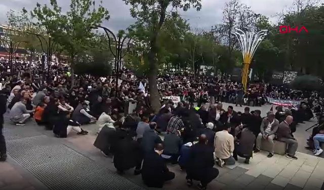 Batman'da Gazze için oturma eylemi yapıldı