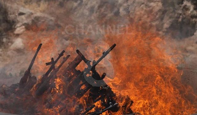 PKK silah bıraktı... İlk görüntüler geldi
