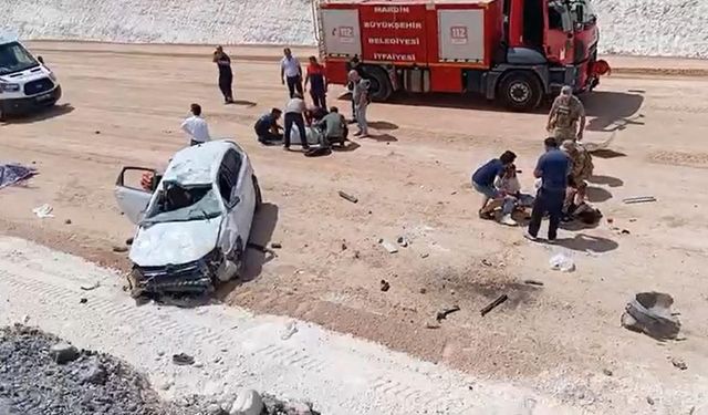 Mardin'de otomobil şarampole yuvarlandı: 1 ölü, 6 yaralı