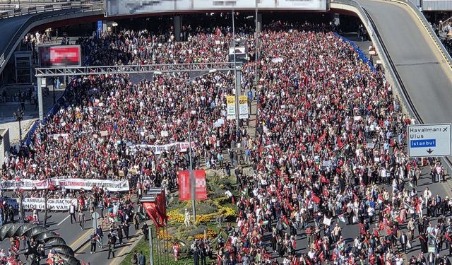 Ankara'da 'Gazze Kararlılık Yürüyüşü'