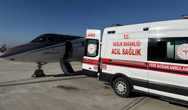 Van’da tedavi gören bebek için ambulans uçak devreye girdi