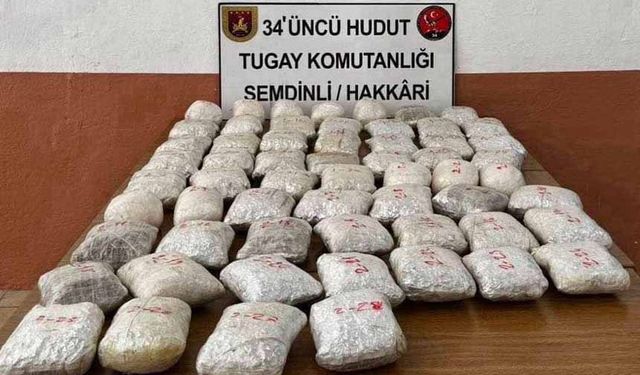 Hakkari sınırında 32 kilo uyuşturucu ele geçirildi