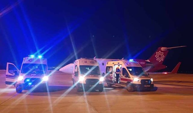 Van'dan İstanbul'a uçak ambulansla hasta sevki