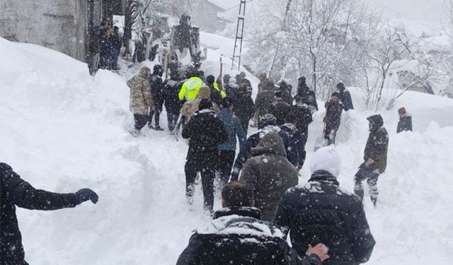 Van'da çığ altında kalan kadın yaşamını yitirdi