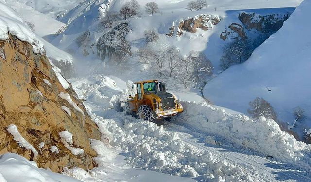 Hakkari-Van kara yollarına çığ düştü