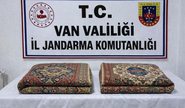 Van'da 1 milyon 200 bin TL değerinde 2 adet halı ele geçirildi