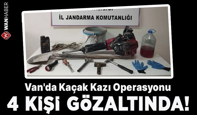 Van'da kaçak kazı operasyonu