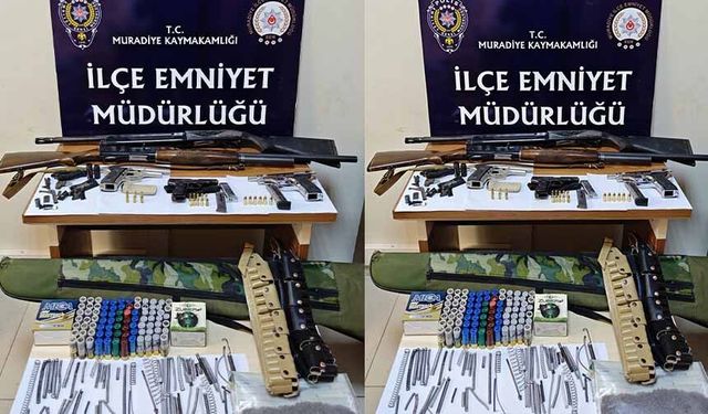 Van’da çok sayıda silah ve mühimmat ele geçirildi