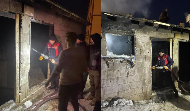 Van'da odunluk yangını