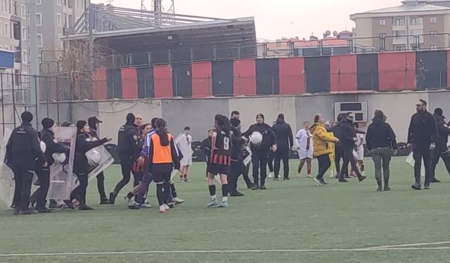 Van'da maç bitti yumruklar konuştu!