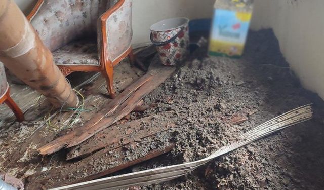 6 kişilik ailenin evi çöktü