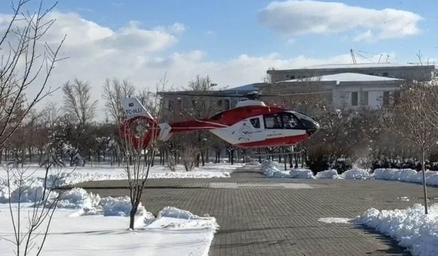 37 haftalık gebe helikopter ambulansla Van'a sevk edildi