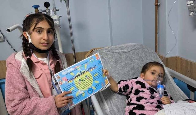 Van'da kütüphaneden hastaneye sevgi köprüsü