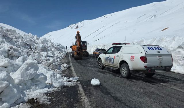 AFAD, Bahçesaray yolunda çığ incelemesi yaptı