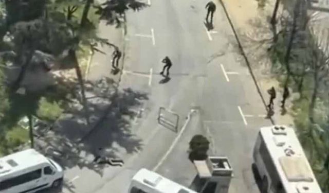 İsrail Başkonsolosluğu önünde silah sesleri