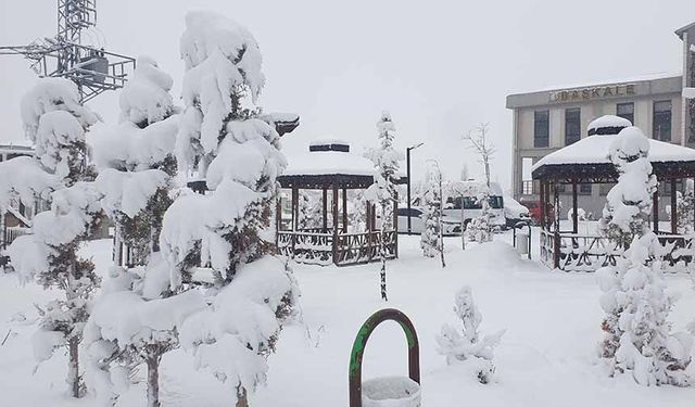 Başkale’de kar yağışı
