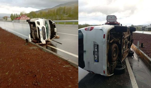 Van'da kontrolden çıkan otomobil takla attı: 1 yaralı