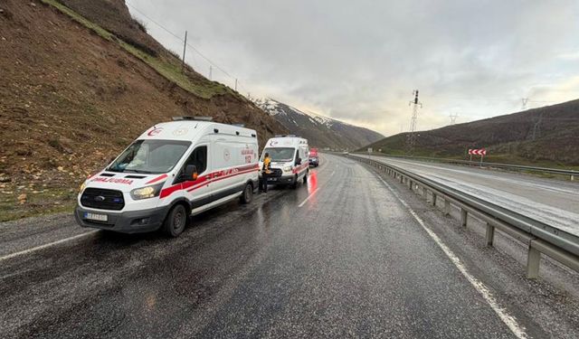 Tatvan-Van kara yolunda yağmur kazası!