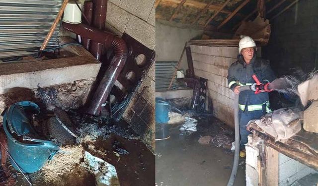 Muradiye’de tandır evi yangını