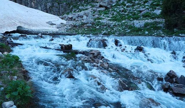 Bitlis'in kar suları Van Gölü'ne güç katıyor