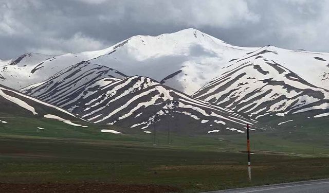 Van'daki karlı dağlar 'Zebra' desenine büründü