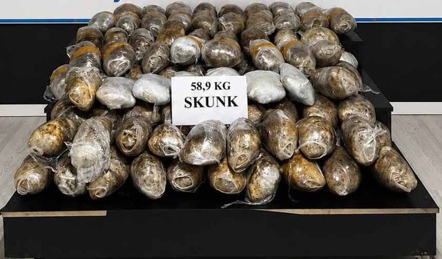 Hakkari’de 58 kilo 900 gram uyuşturucu ele geçirildi