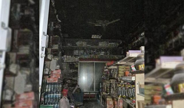 Erciş'te iş yeri yangını