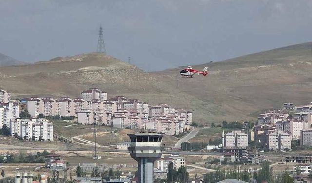 Ambulans helikopter kalp hastası için havalandı