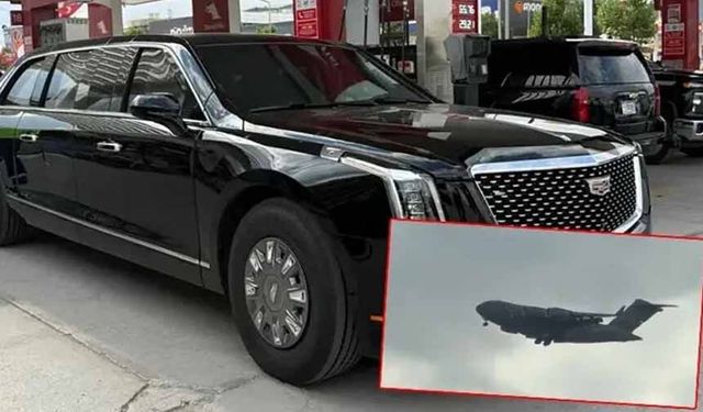 Trump'ın konvoyundaki araçlar Ankara'da görüntülendi