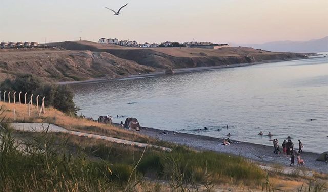 Tuşba'daki mavi bayraklı plajı pislik götürüyor!