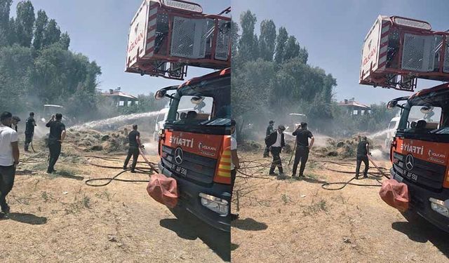 Van'da ot yangını