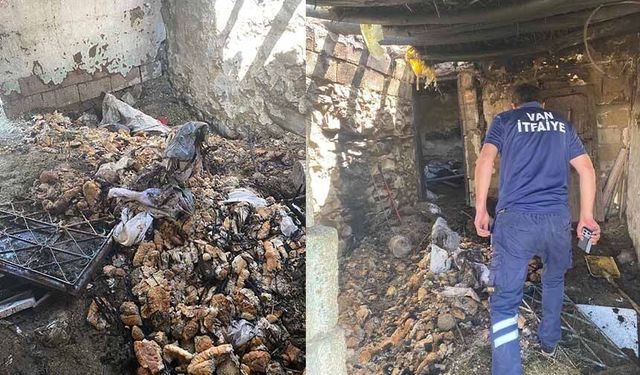 Başkale'de tandır evi yangını