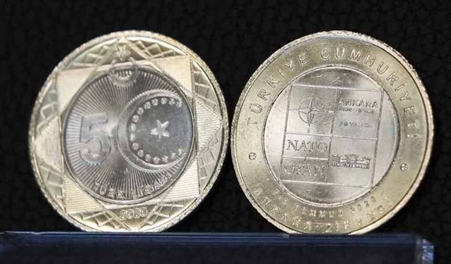NATO Zirvesi anısına tedavülde kullanılacak 5 lira basıldı