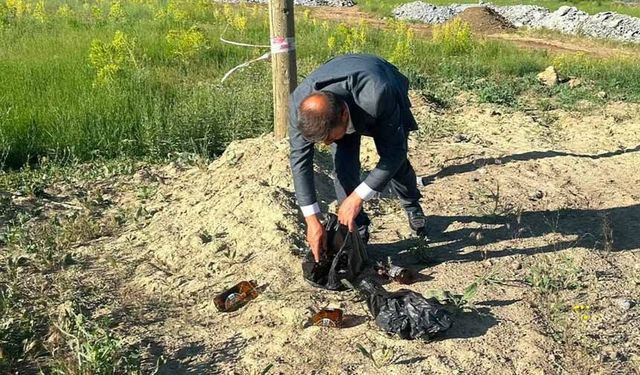 Yol kenarına atılan bira şişeleri köylüyü isyan ettirdi