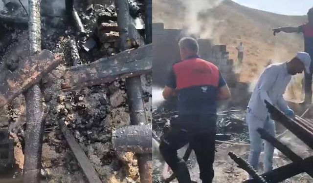 Hakkari'de çıkan yangında bir ev kullanılamaz hale geldi