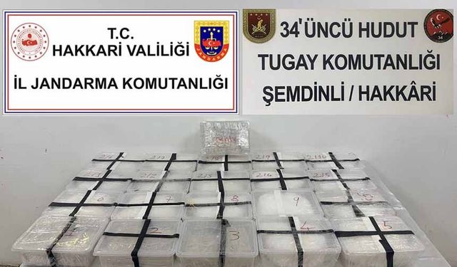 Hakkari’de 2 çuval uyuşturucu ele geçirildi