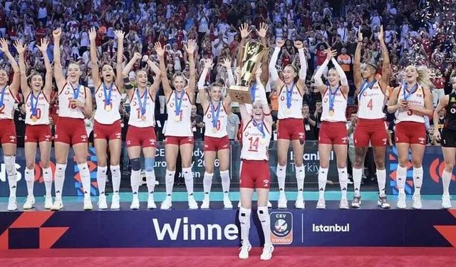 A Milli Kadın Voleybol Takımı üst üste ikinci kez Avrupa şampiyonu