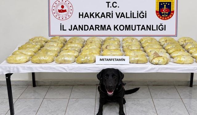 Hakkâri'de 21 kilo 700 gram metamfetamin ele geçirildi