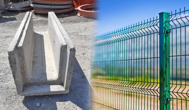 735 metre betonarme U kesit kanal, menfez ve panel tel çit korkuluk yapım işi