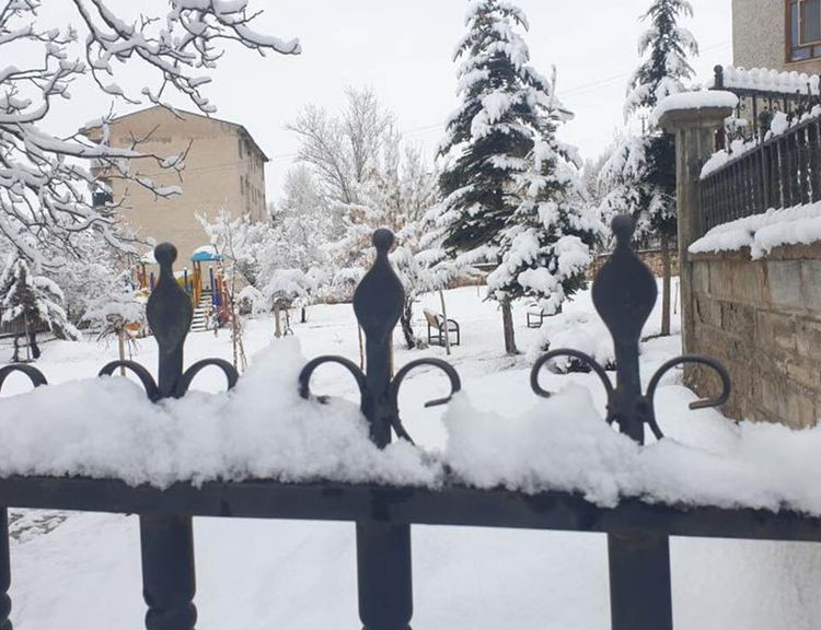 Van'da nisan ayında kar yağışı