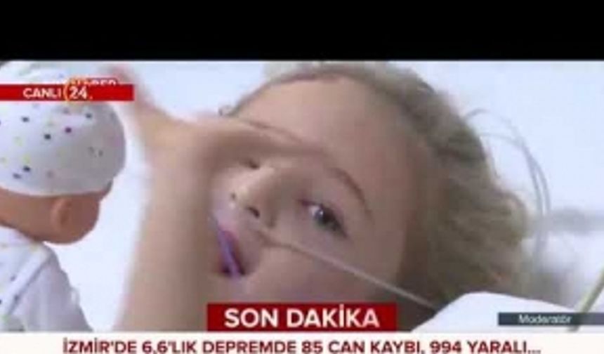 Enkazdan 65 saat sonra çıkarılan Elif bebeğin hastaneden ilk görüntüleri