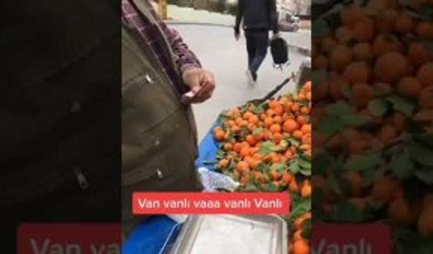 Mandalinacının yabancı turistle imtihanı: Vanlı mısın sen?