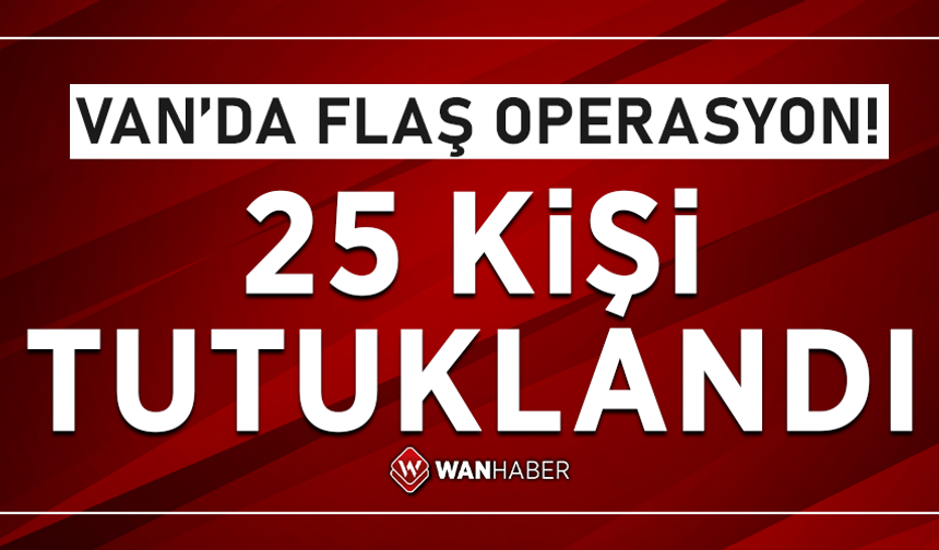 Van'da 25 kişi tutuklandı