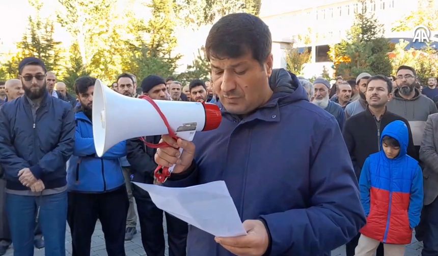 İsrail'in Gazze'ye yönelik saldırıları Van'da protesto edildi