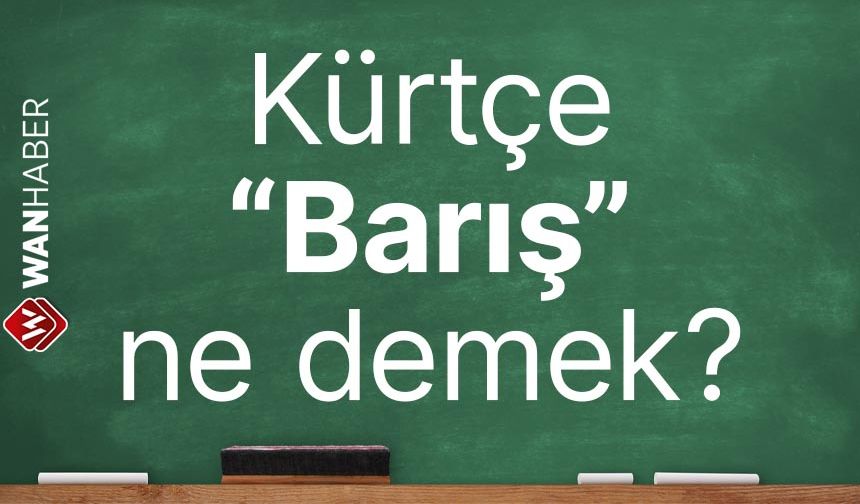 Kürtçe Barış ne demek? Kürtçe - Türkçe çeviri ve sözlük