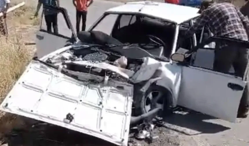 Elazığ'da iki otomobil çarpıştı: 1 ölü, 5 yaralı